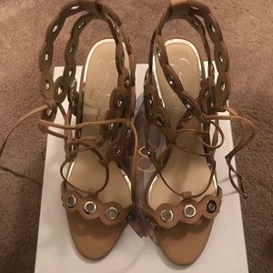 Jessica Simpson Kariss High Heel Laceup Sandals 9